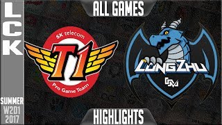 SKT T1 vs Longzhu Gaming Highlights ALL GAMES | LCK Week 2 Day 1 Summer 2017 | SKT vs LZ