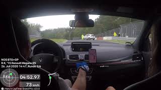 Nordschleife +GP Strecke 26.07.2020 Megane 3 RS Touristenfahrten BTG no Crash yellow flag