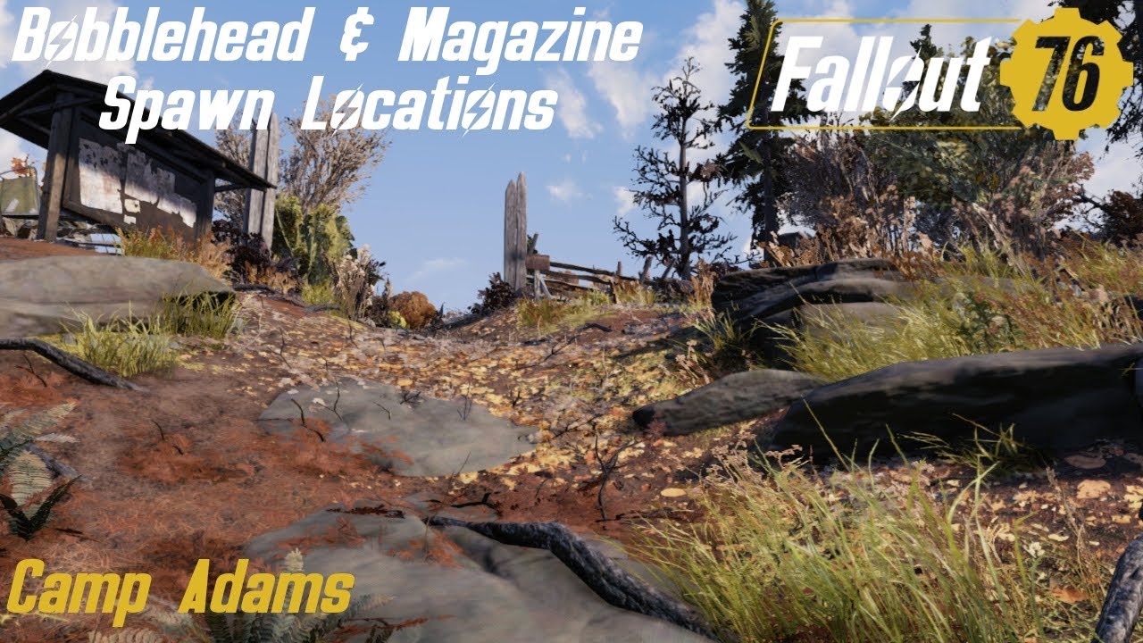 Fallout 76 Bobblehead & Magazine Spawn Locations - Camp Adams - YouTube