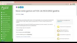 Nove cene goriva od 11.03. do 18.03.2022 godine