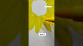 Drawing a Sunflower 🌻🌞 using Dual Tip Markers #sunflower #drawing #shorts