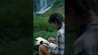 Painting A Waterfall in California #watercolorpainting #waterfall #artist #travel #watercolorart