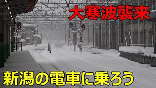 【大雪】新潟を走る電車に乗ってきた