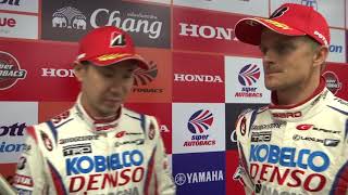 2018 AUTOBACS SUPER GT Rd4 Heikki Kovalainen\u0026Kamui Kobayashi interview after the race