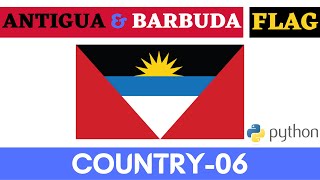 Antigua and Barbuda flag drawing using Python | #code_gyani | #antiguaandbarbuda