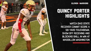 Highlights of Ohio State wide receiver commit Quincy Porter from Bergen Catholic’s win in Massillon