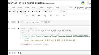 Python Linear Regression with Normal Equation