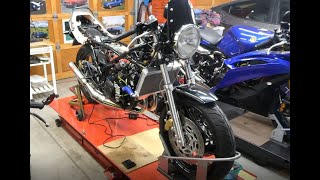 RZ350 RZ FZ FZR Project Motorcycle Ep2 Oil supply line bleed and spring support