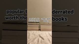 popular books vs underrated books #booktok #books #reading #booktube #shorts