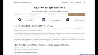 New York Background Check (Search Criminal and Public Information Online)