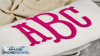 Wedding Monogram Punch Needle Embroidery Pillow Custom Letter Monogram Pillow Personalized Review