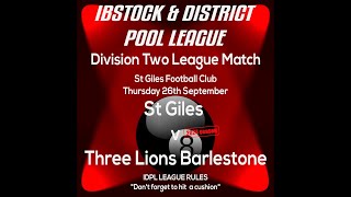 St Giles v Three Lions Barlestone 26.09.2024