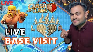 LIVE SUNDAY BASE VISIT | CLAN WAR START ATTACK NOW