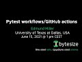 Pytest workflows/Github actions (nf-core/bytesize #17)