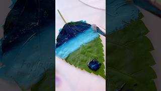 Acrylic Painting on tree leaves #art #painting #shorts