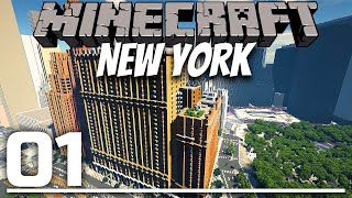 First Buildings and Streets || Building New York in Minecraft #01