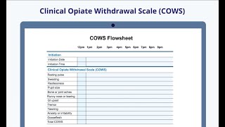 Opioid Withdrawal and the Clinical Opiate Withdrawal Scale (COWS)