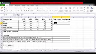 Fundamentals of Data Journalism Week 2 Tutorial Calculations with Excel