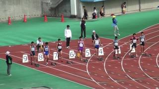 2016.10.23 福岡県中学新人陸上 2年男子100ｍ決勝