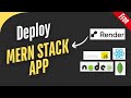 MERN Deployment Tutorial: Host Your Full-Stack App on Render for Free