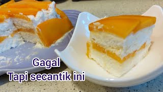 ENAKNYAH !! GAGAL BUAT CAKE TAPI MASIH SECANTIK INI #kekmangga #menggocake #resepcakemangga