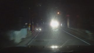 (ドラレコ)自己中パトカー。　警察官を轢くところでした