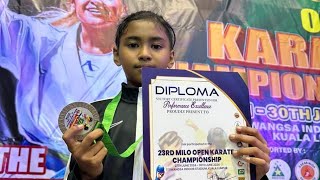 23rd Milo International Championship 2024I10-11years Individual Kumite Silver medalistI(Final Round)