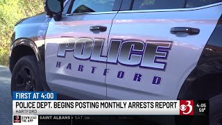 Hartford Police now posting monthly arrest reports