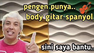 ide kreatif ‼️ Cara membuat wallpanel 3d motif body gitar spanyol