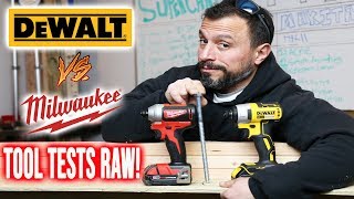 DeWALT (DCF787) VS Milwaukee (2850-20) - Best Cordless Brushless Compact Impact Driver Comparison!