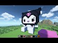 ⛏️ minecraft tutorial 🩷 cute kuromi house 🖤 마인크래프트 귀여운 쿠로미 집짓기 건축강좌