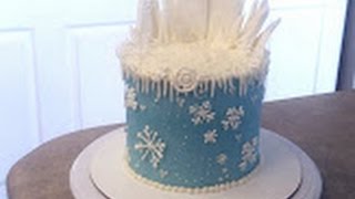 FROZEN Elsa Theme Birthday Cake. Cake Decorating
