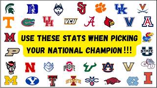 Use These Stats When Picking Your National Champion!