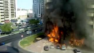 Abudhabi airport road awafi furniture fire-by satharedayadi