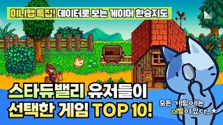 [데이터로 보는 환승지도] 스타듀 밸리 유저들이 선택한 게임 TOP 10 #미니맵 #게임추천 #스타듀밸리