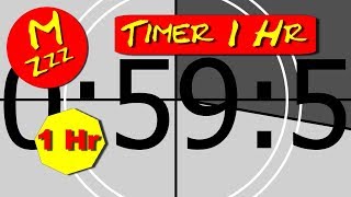 60 Minute Timer - Count Up Timer - 1 Hour Count Up Timer - Beep Start and Foghorn Finish