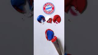 Mixing Logo of Bayern Munich, What color does it make? #mixingcolor #asmr #satisfying #colormixing