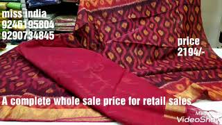 Ep: 41 traditional Rajakot patola sarees  miss india 9246195804,9290734845