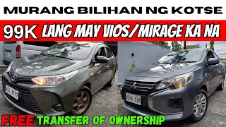 BILIHAN NG PINAKAMURANG TOYOTA VIOS, MITSUBISHI MIRAGE UP TO 50% OFF | CHEAPEST REPO CARS 2023