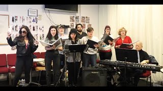 In Rehearsal: The Cast of A HANUKKAH CAROL perform \