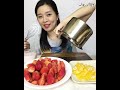 🍓 strawberry sandwich 🍓recipe စတော်ဘယ်ရီ ဆန်းဒဝစ် 🍊fruit sandwich 🍊