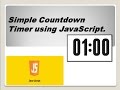 Simple Countdown Timer using JavaScript