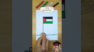 Bikin bendera palestina dari hurup F #shorts