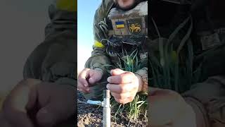 Ukraine - XX.10.2022. Ukrainian Sapper Deactivating A Mine, Possibly OZM-72.