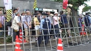 【車窓から】永田町駅～国会議事堂～経産省～首相官邸前（2012.7.13）