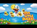 🦆 Five Little Ducks - Fun Counting Song for Kids | Dino Learn TV