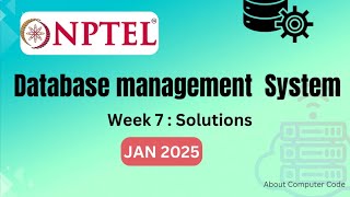 Nptel Database Management System Dbms Week 7 Assignment Answers Nptel Database Management System Dbms Week 7 Assignment Answers
