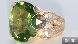 ペリドット22.5ct K18ダイヤモンドリング　フォトスタジオIS「ミニコース動画」サンプル