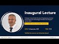 Professorial Inaugural Lecture by Professor Farouk Smith