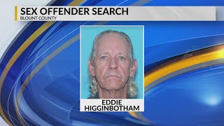 Blount County officials search for sex offender